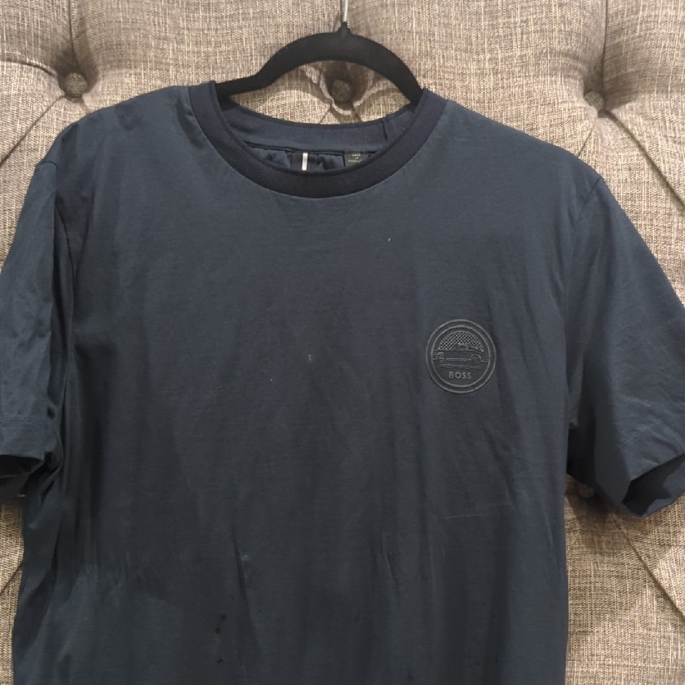 BOSS X Porsche Men's Dark Navy Crew Neck T-Shirt
